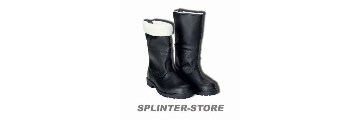 Lederstiefel Winter mit Weblammfutter - Lederstiefel mit Lammfell | schwarze Lammfellstiefel kaufen | warme Lederstiefel bestellen