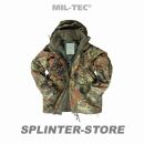 Jacke Nässechutz mit Fleece flecktarn...