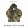 Jacke Nässechutz mit Fleece flecktarn Nässeschutzjacke gefüttert Gr. XXL Regenjacke winddicht wasserdicht