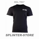 Security T-Shirt schwarz Türsteher Sicherheitsdienst