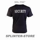 Security T-Shirt schwarz Türsteher Sicherheitsdienst