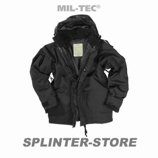 Jacke Nässechutz mit Fleece schwarz Nässeschutzjacke gefüttert Regenjacke