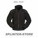 Fleece Jacke mit Kragen Fleecejacke schwarz