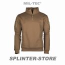 Tactical Sweatshirt mit Zipper dark coyote Sweatshirt...