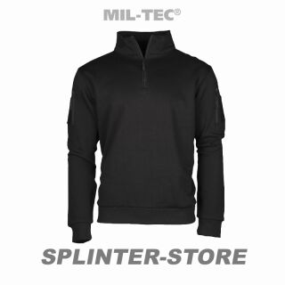 Tactical Sweatshirt mit Zipper schwarz