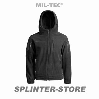 Kälteschutzjacke Fleece Jacke mit Kapuze GEN II Fleecejacke schwarz Winterjacke Gr. S
