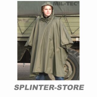 Nässechutz Poncho R/S oliv Regenponcho wasserdicht Security