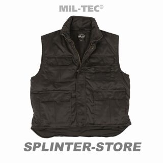Anglerweste oder Jagdweste schwarz Jäger Angler Ranger Weste Mil-Tec 10706002 Gr. 4XL