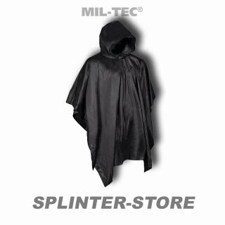 Nässechutz Poncho Vinyl schwarz Regenponcho wasserdicht Security Mil-Tec 10628502