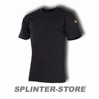 BW Tropenshirt schwarz T-Shirt Shirt kurzarm Klett und Nationalitätsabzeichen Unterhemd Tropenunterhemd