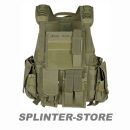 Ranger Weste viele Taschen Trinkrucksack olive Kampfweste...