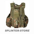 Taktische Weste flecktarn viele Taschen Trinkrucksack Kampfweste Militär Rangerweste