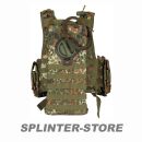 Taktische Weste flecktarn viele Taschen Trinkrucksack Kampfweste Militär Rangerweste
